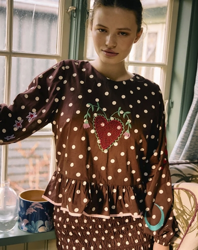 Sibin Linnebjerg - Diana Top - Brown Dot